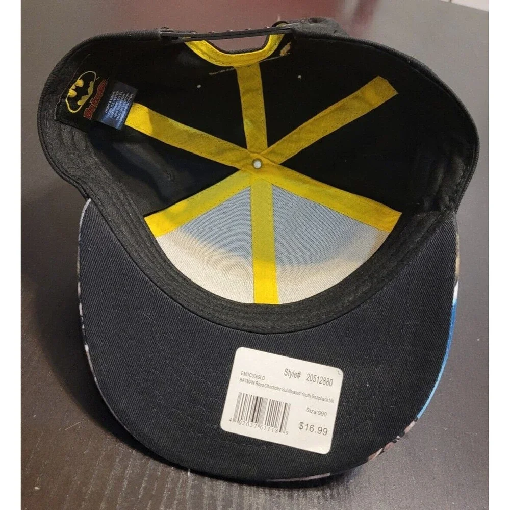 DC Comics Batman Snapback Adjustable Kids Youth Black Blue Hat Cap Concept One